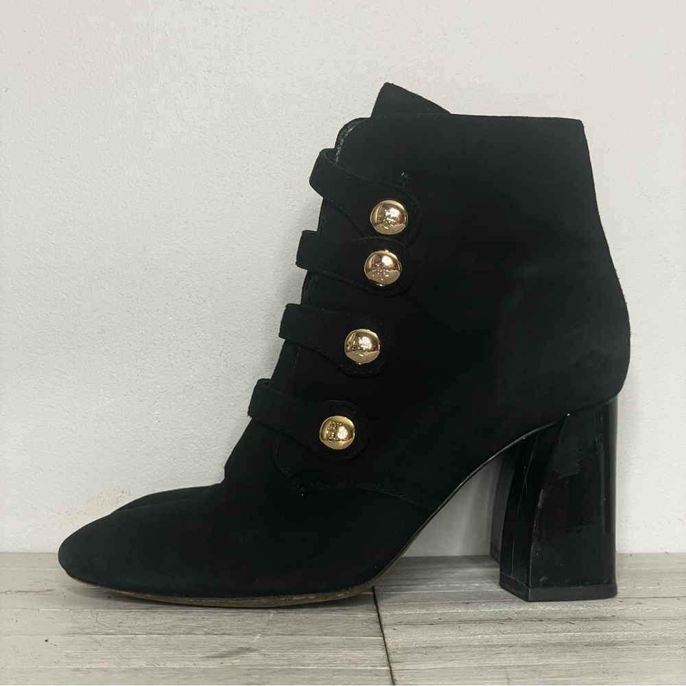 TORY BURCH Marisa Strappy Military Style Suede Ankle Boots Booties